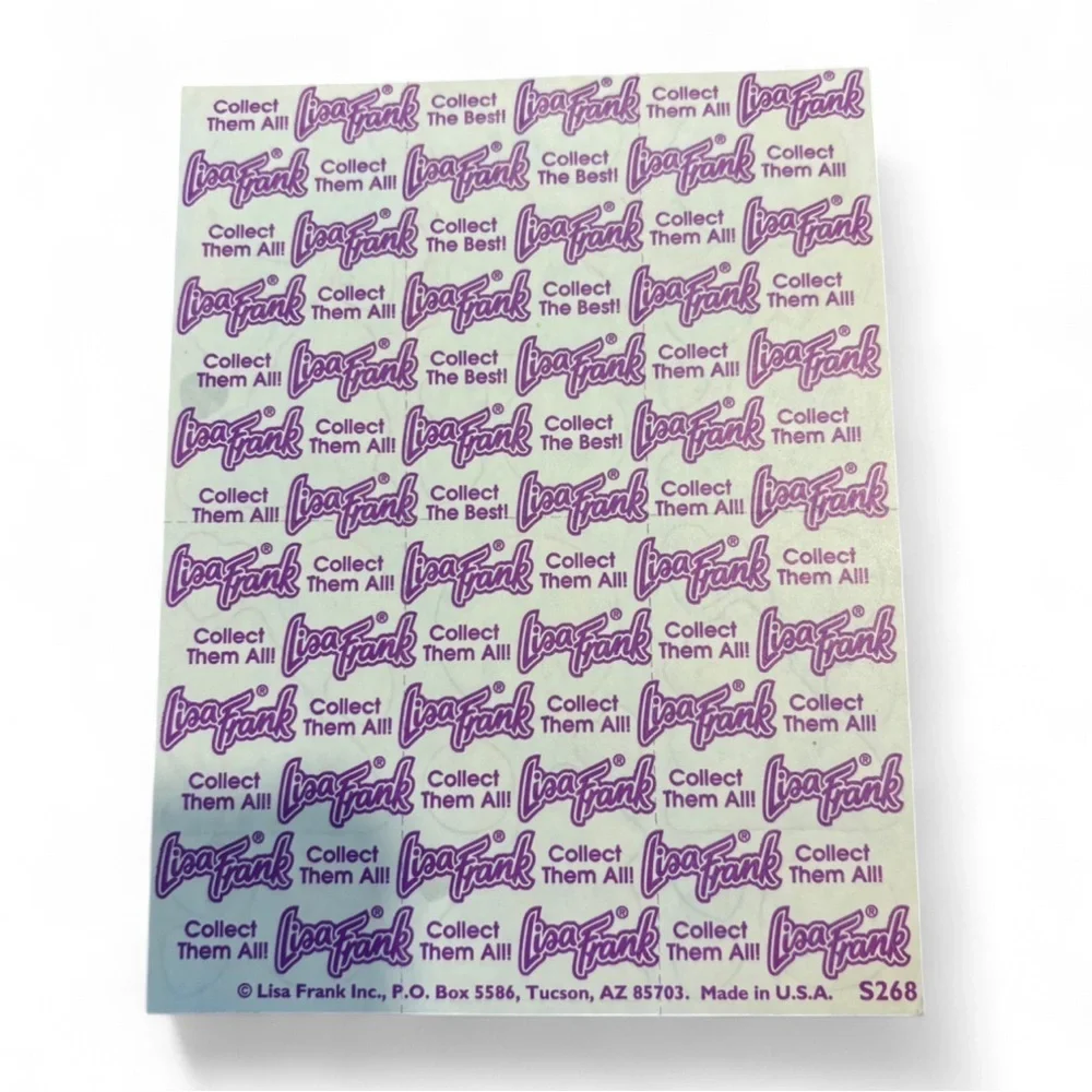 Vintage 90s Lisa Frank Bubble Kitten Sticker Sheet Missing 1 Sticker